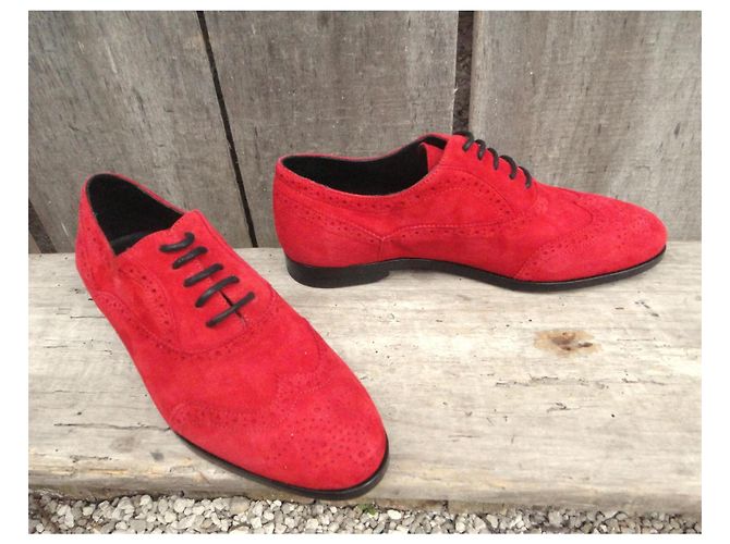 Scarpe Derby Dorateymur in scamosciato rosso - vista 2