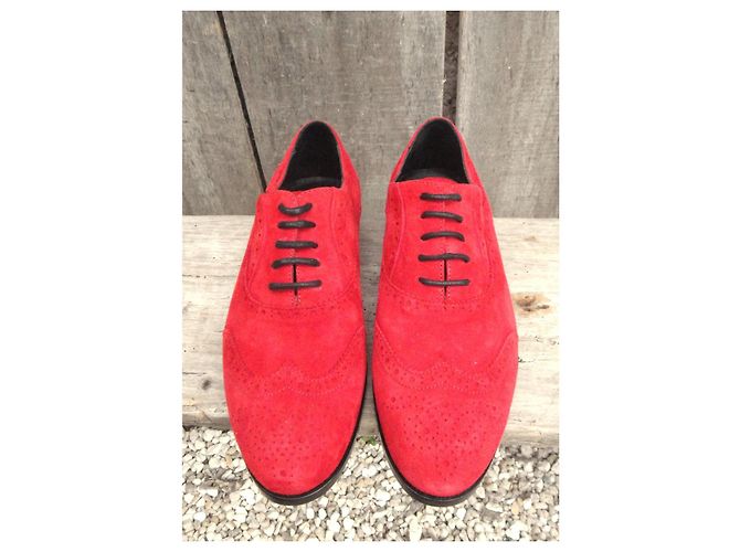 Scarpe Derby Dorateymur in scamosciato rosso - vista 3