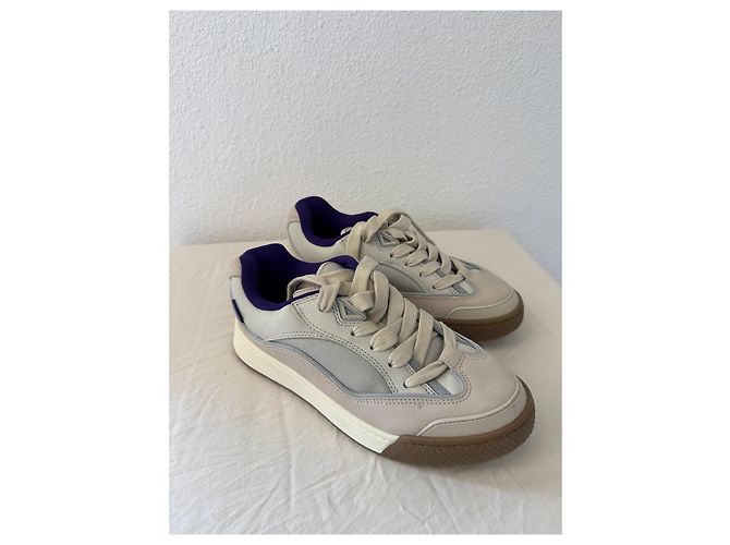 Zapatillas Dior B23 de piel y lona Beige Púrpura - vista 2