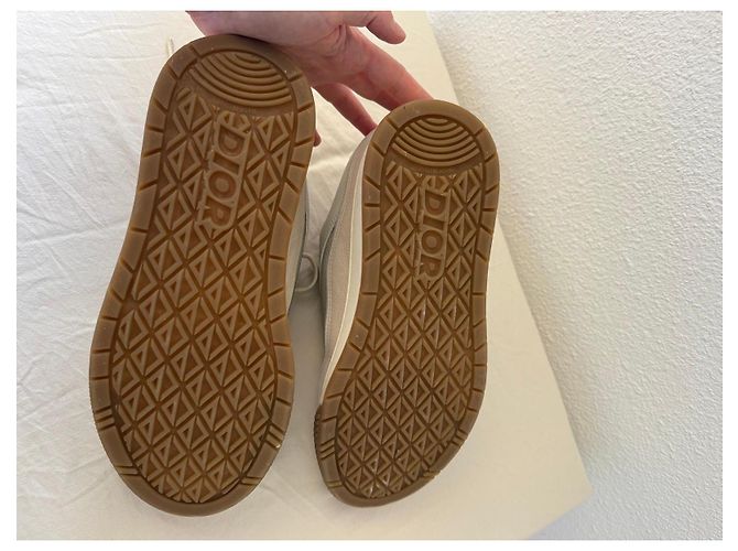 Zapatillas Dior B23 de piel y lona Beige Púrpura - vista 5