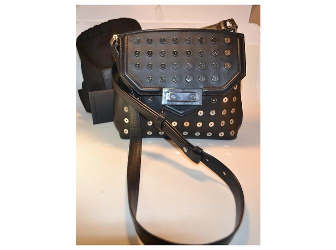 Alexander Wang Marion Prisma Borsa a Tracolla Pelle Nera Nero - vista 2