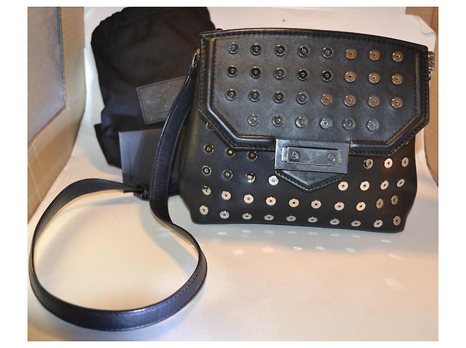 Alexander Wang Marion Prisma Borsa a Tracolla Pelle Nera Nero - vista 8