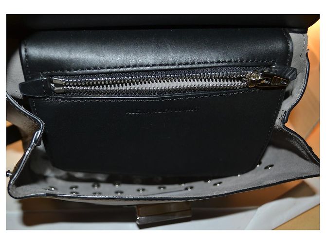Alexander Wang Marion Prisma Borsa a Tracolla Pelle Nera Nero - vista 9
