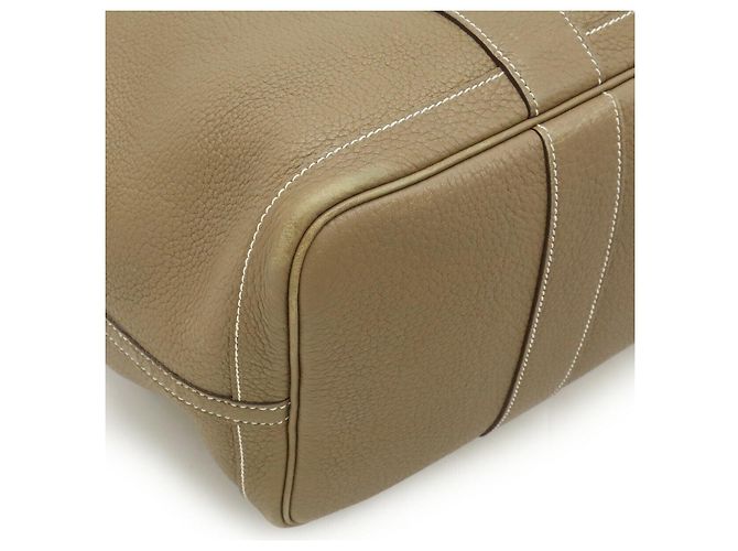 Hermès Borsa Tote Hermes Garden Party PM Negonda Marrone Taupe - vista 3