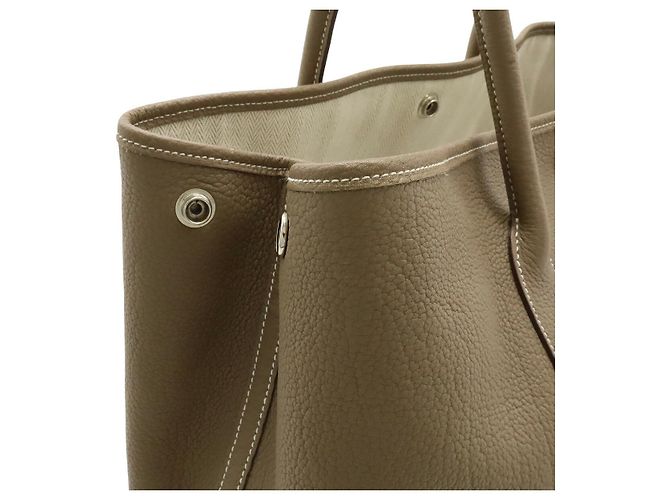 Hermès Borsa Tote Hermes Garden Party PM Negonda Marrone Taupe - vista 4