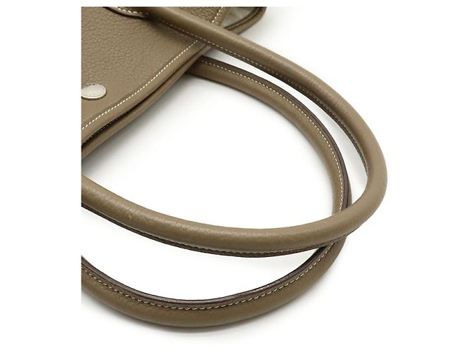 Hermès Borsa Tote Hermes Garden Party PM Negonda Marrone Taupe - vista 5