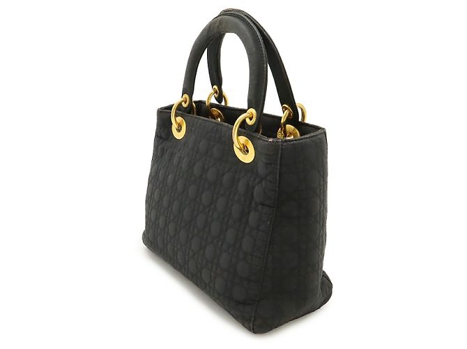 Borsa Christian Dior Lady Dior in nylon Nero - vista 2