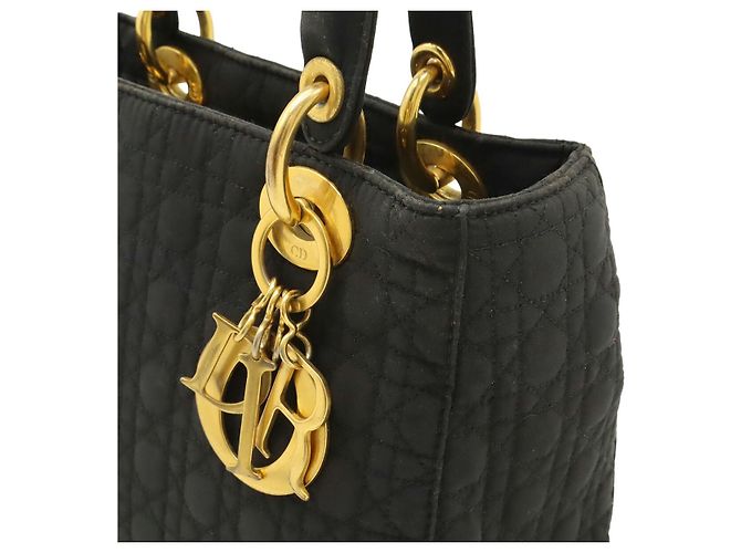 Borsa Christian Dior Lady Dior in nylon Nero - vista 7