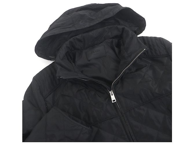 Blouson imbottito con logo Triangle Prada Nero - vista 2