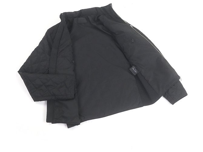 Blouson imbottito con logo Triangle Prada Nero - vista 3