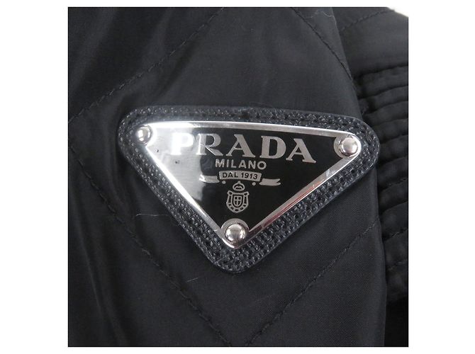 Blouson imbottito con logo Triangle Prada Nero - vista 5