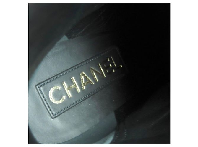 Timeless Chanel G39529 Leder Stiefeletten Schwarz - Ansicht 12