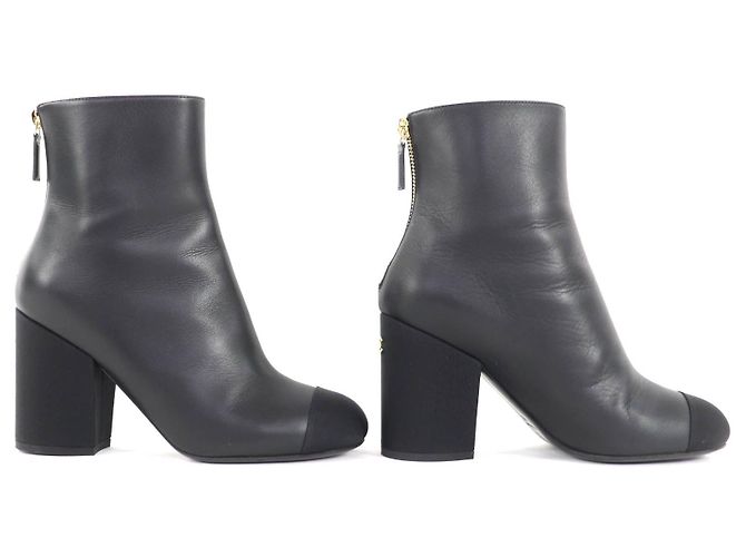 Timeless Chanel G39529 Leder Stiefeletten Schwarz - Ansicht 4