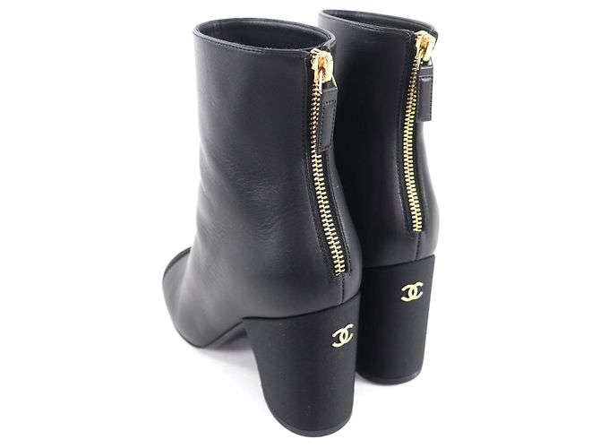 Timeless Chanel G39529 Leder Stiefeletten Schwarz - Ansicht 6