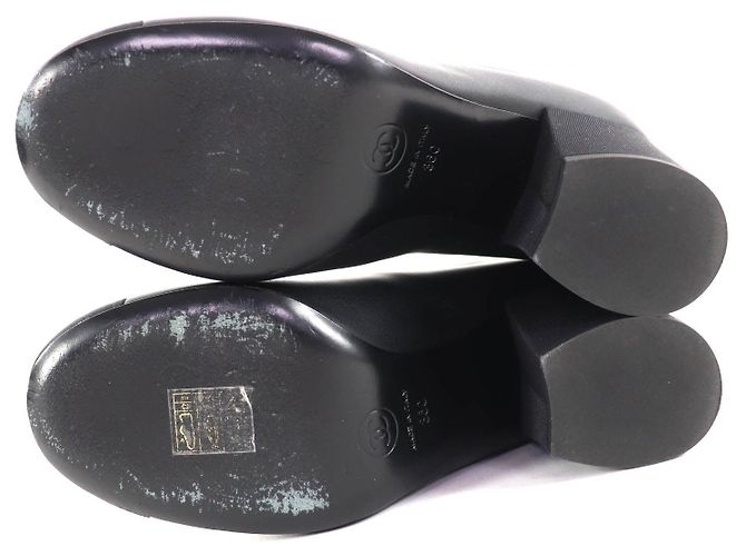 Timeless Chanel G39529 Leder Stiefeletten Schwarz - Ansicht 8