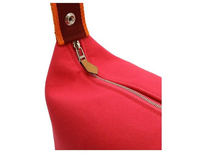 Pochette in tela Hermès Bride-a-Brac PM Rosa - vista 4