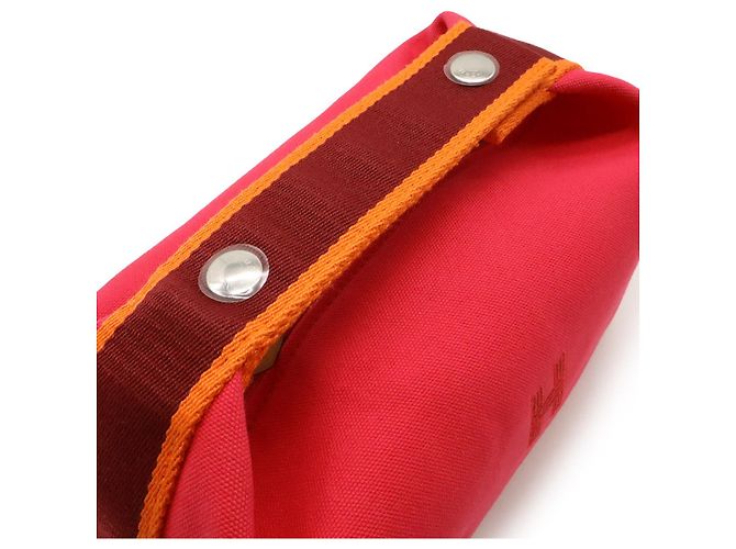 Pochette in tela Hermès Bride-a-Brac PM Rosa - vista 6