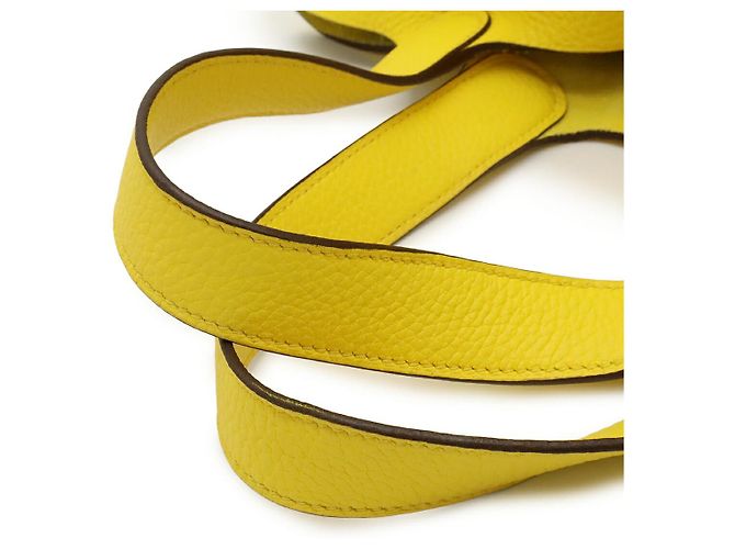Hermès Borsa Hermes Picotin Lock MM Taurillon Clemence D'oro Giallo - vista 6