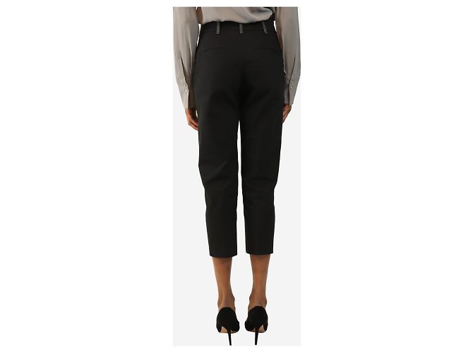 Brunello Cucinelli Schwarze Cropped-Hose - Größe UK 6 - Ansicht 3