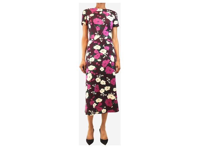 Erdem Robe midi Vanya violette - taille UK 8 - vue 3