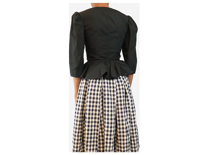 Alice by Temperley Schwarze Knopfbluse - Größe UK 8 - Ansicht 2