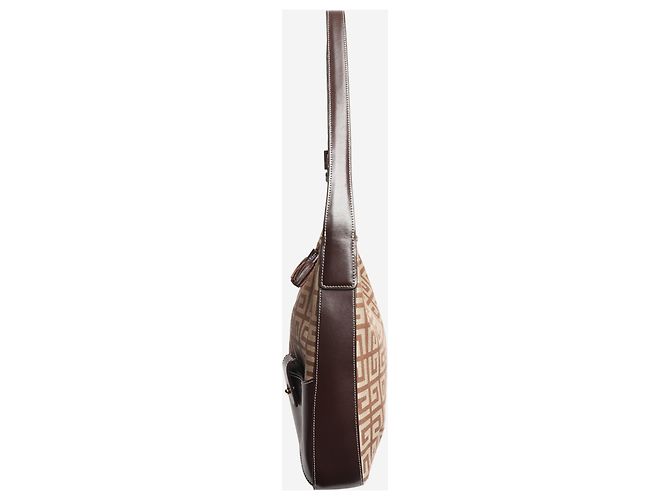 Givenchy Borsa Hobo in tela marrone - vista 2