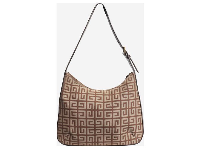 Givenchy Borsa Hobo in tela marrone - vista 3