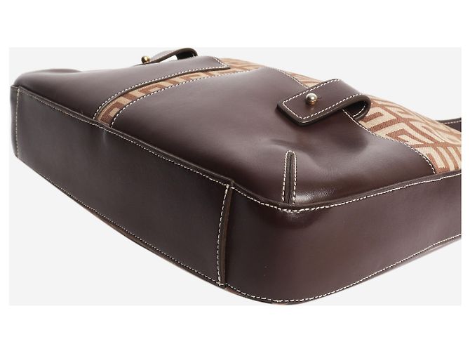 Givenchy Borsa Hobo in tela marrone - vista 4