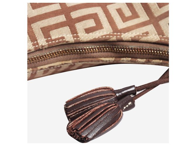 Givenchy Borsa Hobo in tela marrone - vista 8
