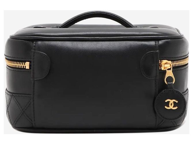 Chanel Schwarze Vintage 1996 Vanity Tasche - Ansicht 2