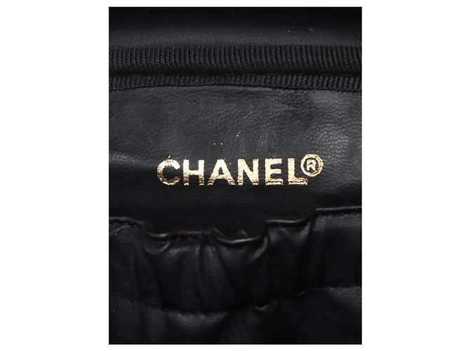 Chanel Schwarze Vintage 1996 Vanity Tasche - Ansicht 7