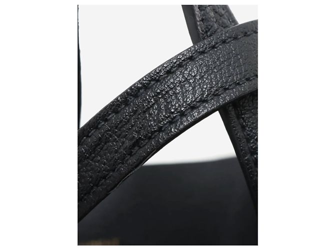 Saint Laurent Borsa tote in pelle Toy Shopping nera Nero - vista 10