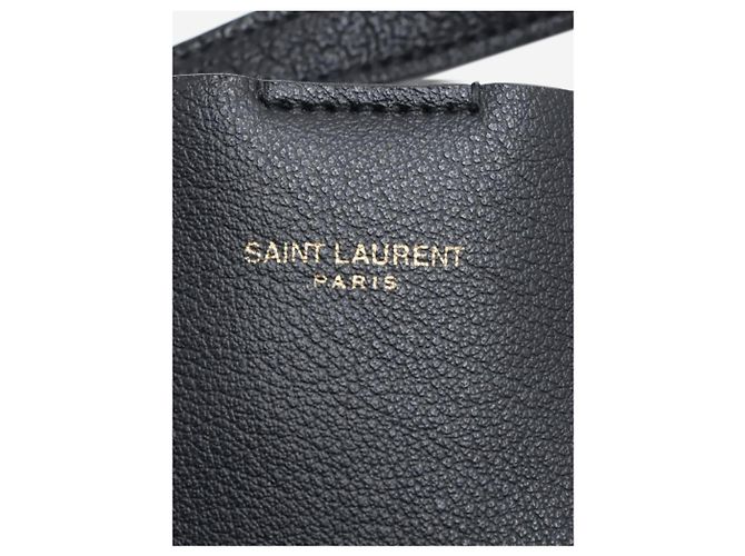 Saint Laurent Borsa tote in pelle Toy Shopping nera Nero - vista 12