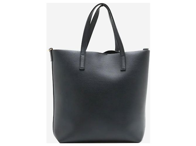 Saint Laurent Borsa tote in pelle Toy Shopping nera Nero - vista 2