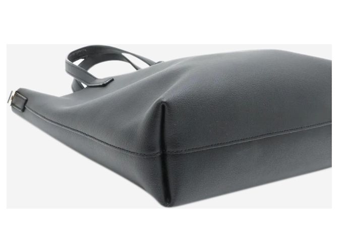 Saint Laurent Borsa tote in pelle Toy Shopping nera Nero - vista 3