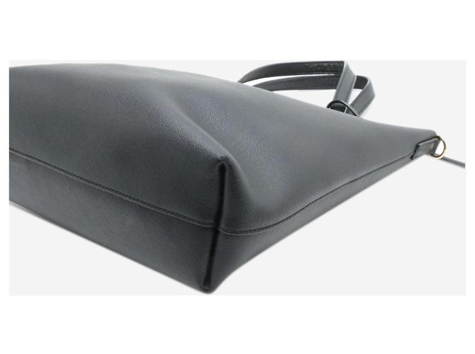 Saint Laurent Borsa tote in pelle Toy Shopping nera Nero - vista 4