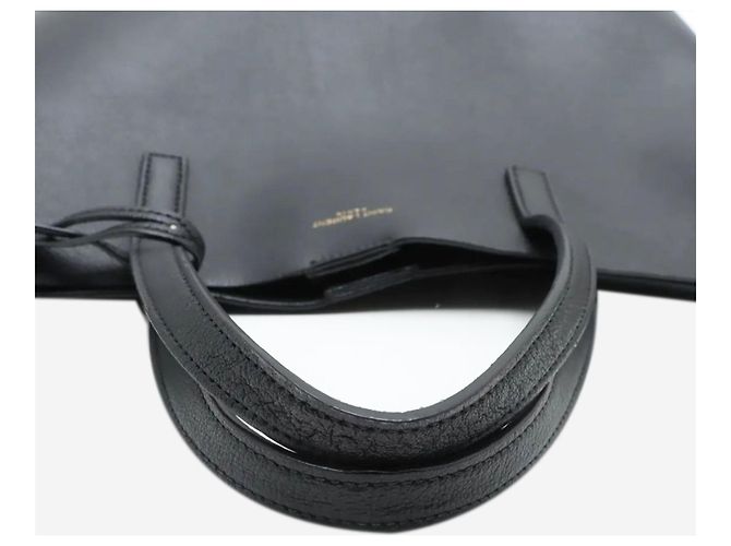 Saint Laurent Borsa tote in pelle Toy Shopping nera Nero - vista 6