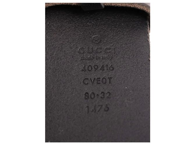 Gucci Schwarter GG Marmont Ledergürtel Schwarz - Ansicht 2
