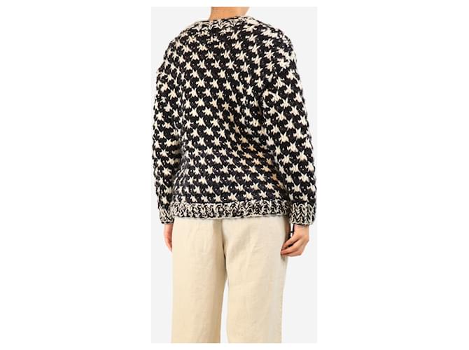Jonathan Saunders Schwarz-weißer schwerer Strickpullover - Größe S - Ansicht 2
