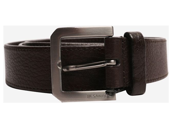 Jil Sander Cinturón de cuero granulado marrón Castaño - vista 2