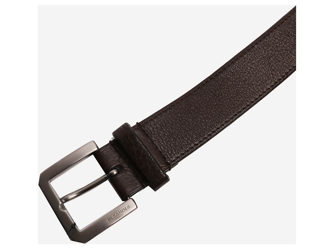 Jil Sander Cinturón de cuero granulado marrón Castaño - vista 3