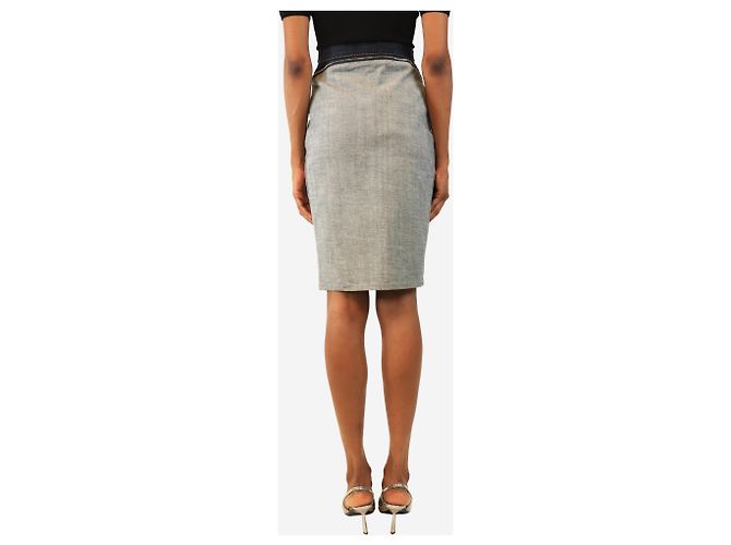 Dsquared2 Falda lápiz de denim azul - talla UK 6 - vista 3