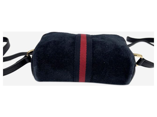 Gucci Borsa a tracolla Ophidia in scamosciato blu navy - vue 10