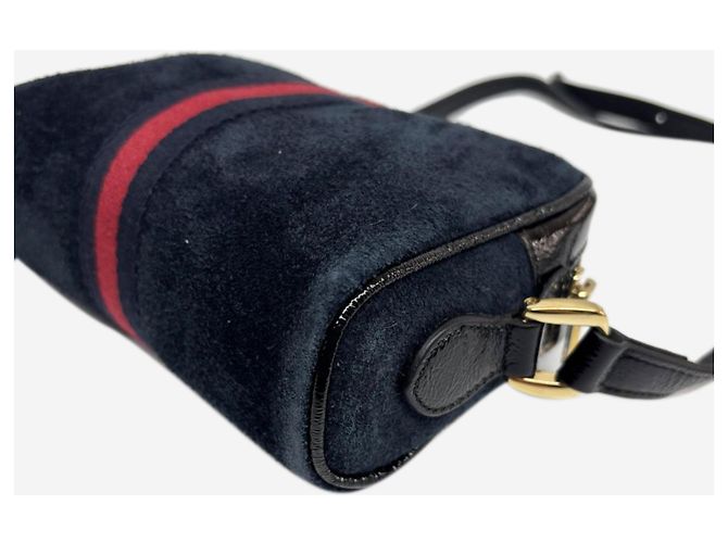 Gucci Borsa a tracolla Ophidia in scamosciato blu navy - vue 12