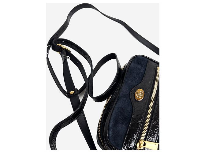 Gucci Borsa a tracolla Ophidia in scamosciato blu navy - vue 16