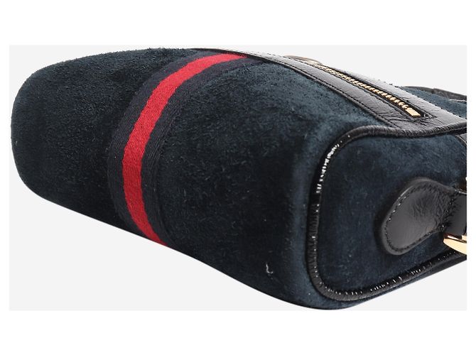 Gucci Borsa a tracolla Ophidia in scamosciato blu navy - vue 4