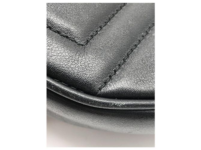 Gucci Borsa a tracolla GG Marmont in pelle nera Nero - vista 9
