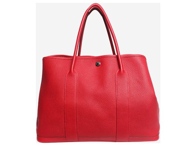 Hermès Borsa tote in pelle Red Garden Party 36 Rosso - vista 3