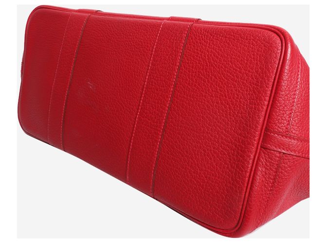 Hermès Borsa tote in pelle Red Garden Party 36 Rosso - vista 7
