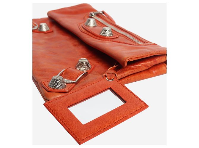 Balenciaga Clutch a bustina Orange Motocross Arancione - vista 7